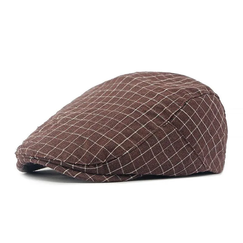 Men's Vintage Plaid Cotton Peaked Cap 62447851M sold by Manly product image thumbnail 4