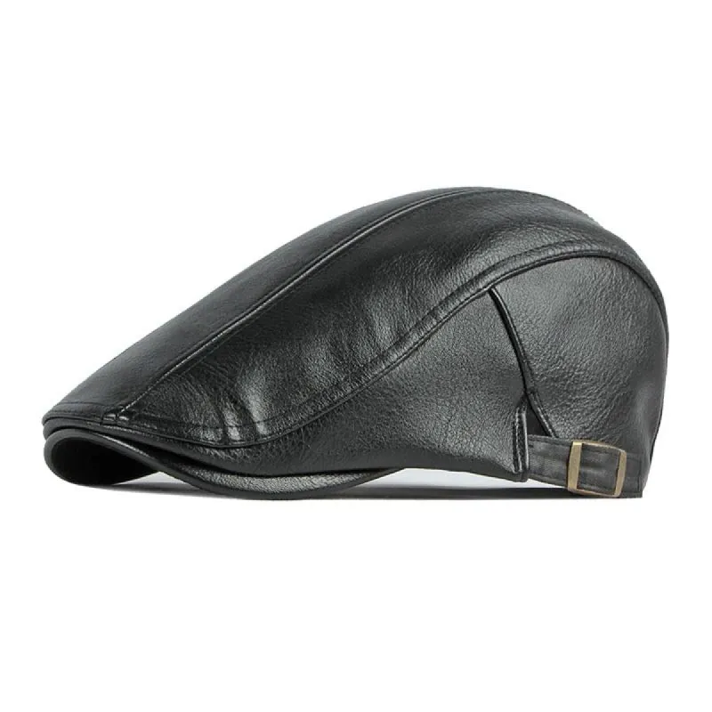 Men's Vintage Thick Warm Leather Cap 92575373M sold by Manly