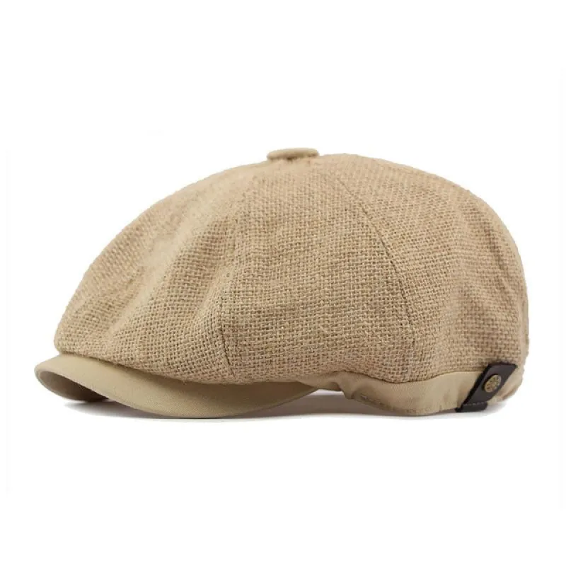 Men's Casual Linen Breathable Hollow Mesh Beret 59228075M sold by Manly