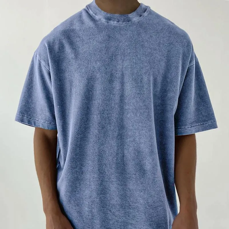 Men's Fashion Solid Color Round Neck Short Sleeve T-shirt Shorts Casual Set 49830742Z sold by Manly product image thumbnail 3