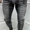 Men's Fashion Ripped Slim Fit Jeans 09345913Y sold by Manly