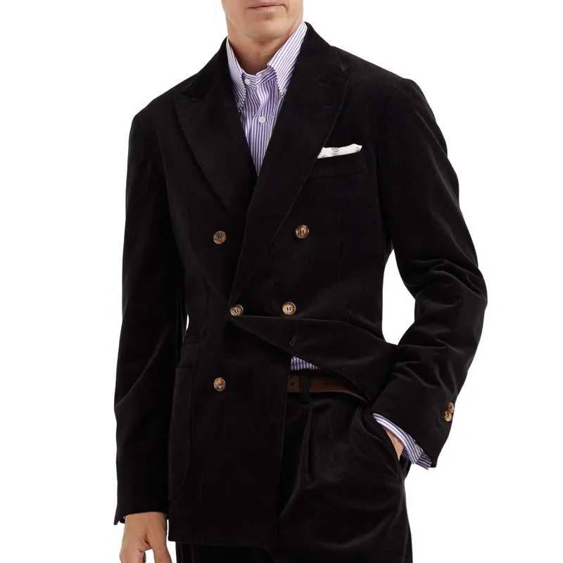 Men's Fitted Classic Corduroy Double-breasted Blazer 47854388F sold by Manly product image thumbnail 2