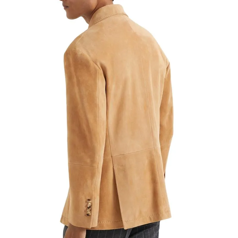 Men's Fitted Business Suede Lapel Blazer 33141467F sold by Manly product image thumbnail 4