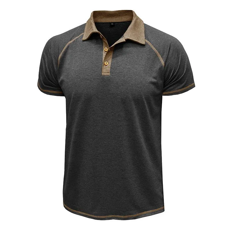 Men's Casual Contrast Color Short-sleeved POLO Shirt 57895287X sold by Manly product image thumbnail 3