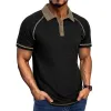 Men's Casual Contrast Color Short-sleeved POLO Shirt 57895287X sold by Manly