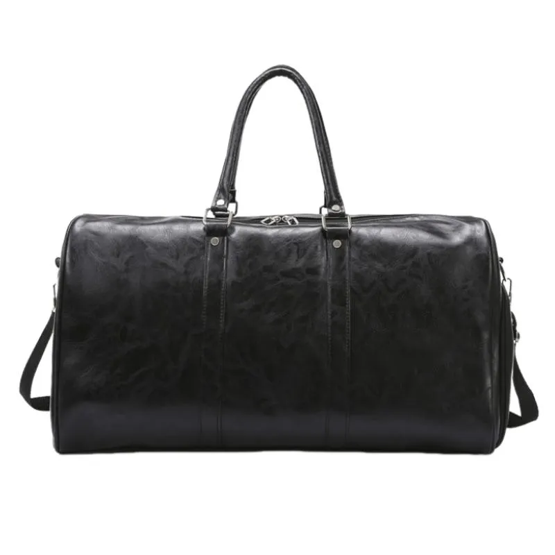 Men's Vintage Large Capacity Leather Sports Fitness Travel Bag 29144337F sold by Manly product image thumbnail 2