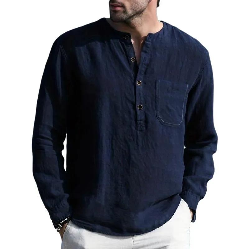 Men's Vintage Henley Long Sleeve T-Shirt 48480010F sold by Manly