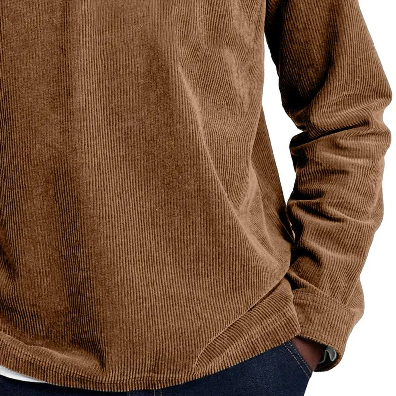 Men's Fashion Corduroy Long Sleeve Polo Shirt 58073577Y sold by Manly product image thumbnail 3