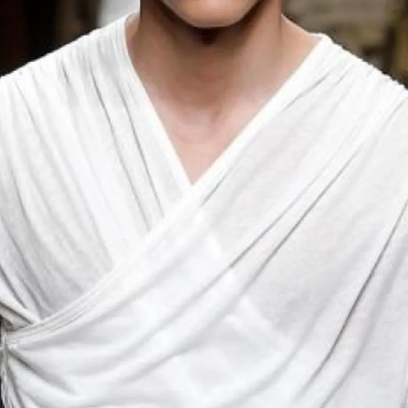 Men's Fashion V-neck Irregular Design Cotton Long Sleeve T-shirt 10051007K sold by Manly product image thumbnail 4