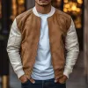 Men's Classic Casual Slim Fit Leather and Suede Jacket 46711234K sold by Manly