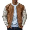 Men's Classic Casual Slim Fit Leather and Suede Jacket 46711234K sold by Manly
