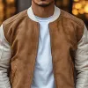 Men's Classic Casual Slim Fit Leather and Suede Jacket 46711234K sold by Manly