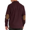 Men's Vintage Burgundy Long Sleeve Lapel Shirt 88412001F sold by Manly