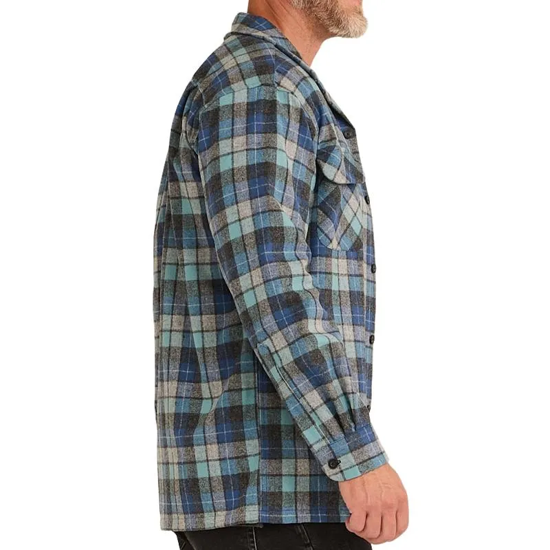 Men's Casual Contrast Plaid Long Sleeve Lapel Shirt 49089603F sold by Manly product image thumbnail 3