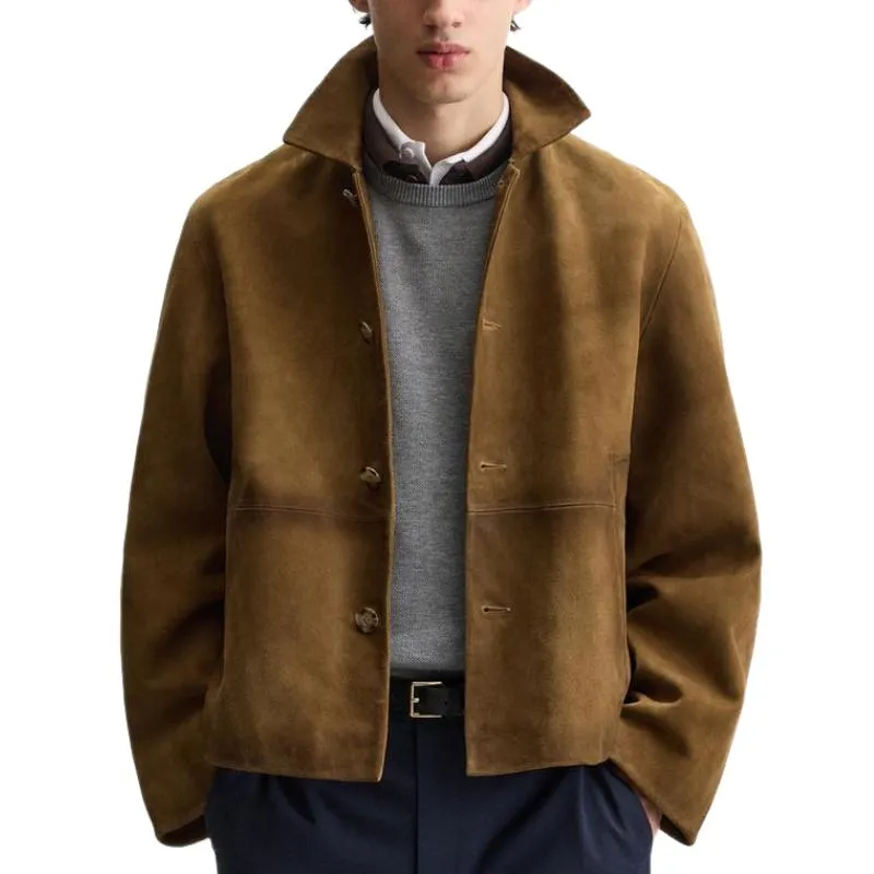 Men's Vintage Lapel Suede Jacket 44615656F sold by Manly product image thumbnail 2