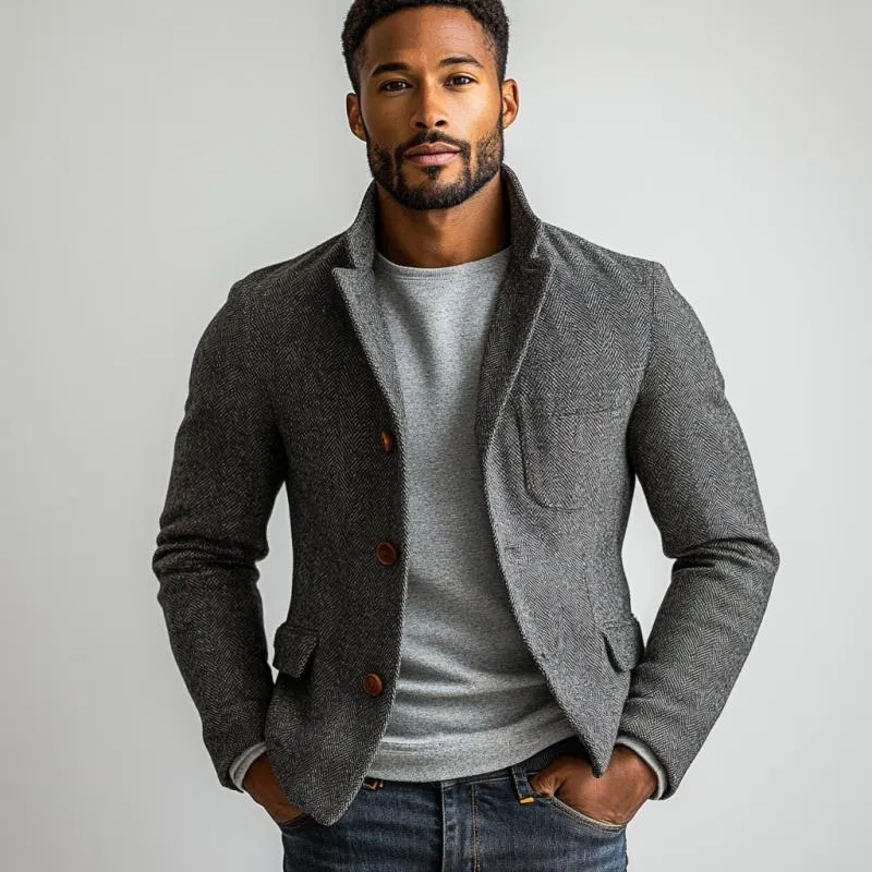 Mens Vintage Herringbone Single Breasted Jacket 89347611Y sold by Manly product image thumbnail 3