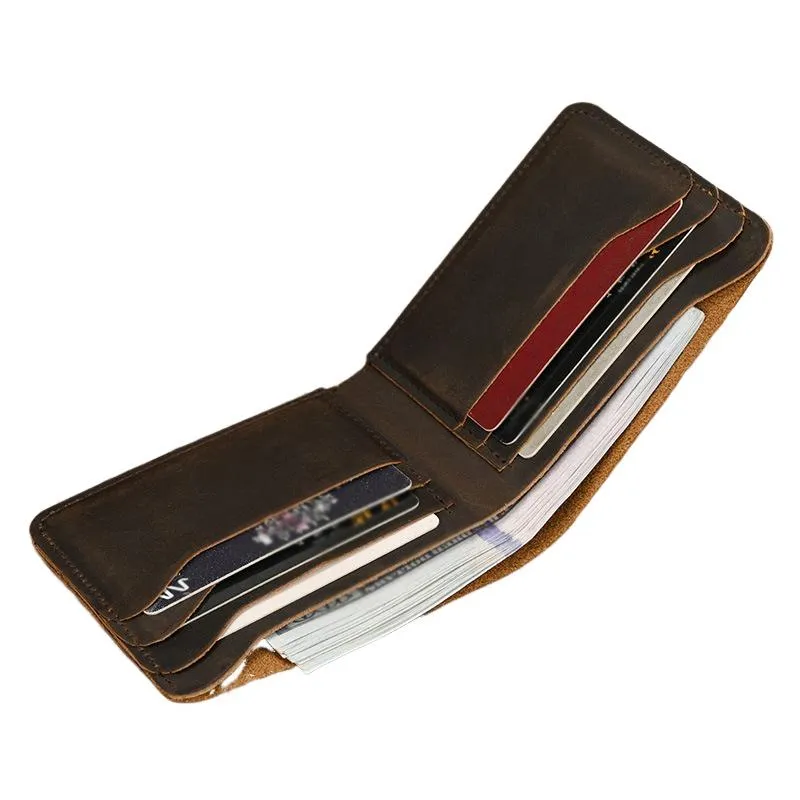 Men's Top Layer Cowhide Simple Short Wallet 16911881U sold by Manly