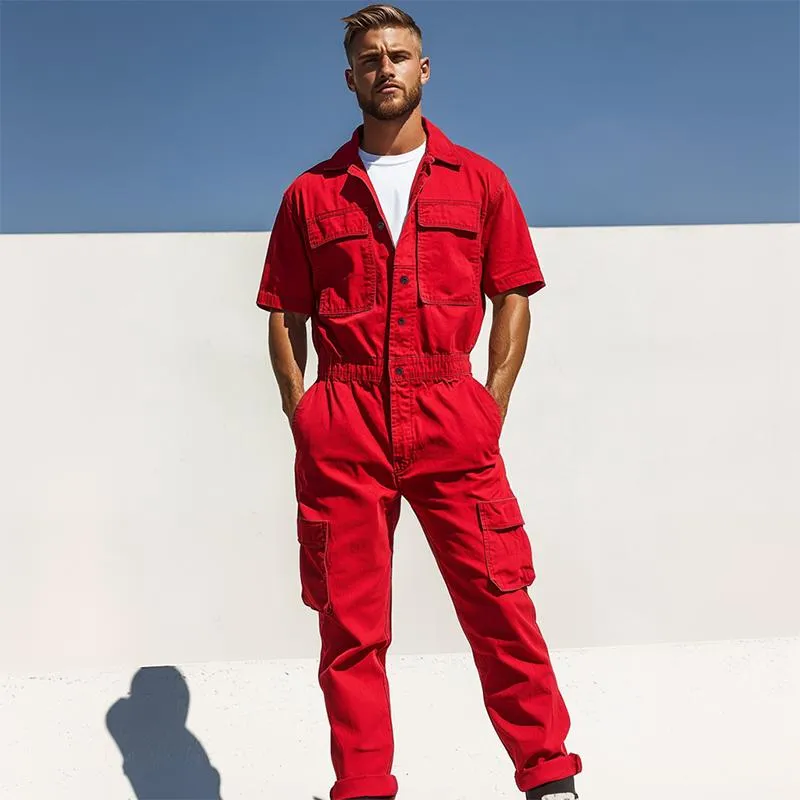 Men's Classic Casual Multi-Pocket Work Jumpsuit 25303170K sold by Manly product image thumbnail 2