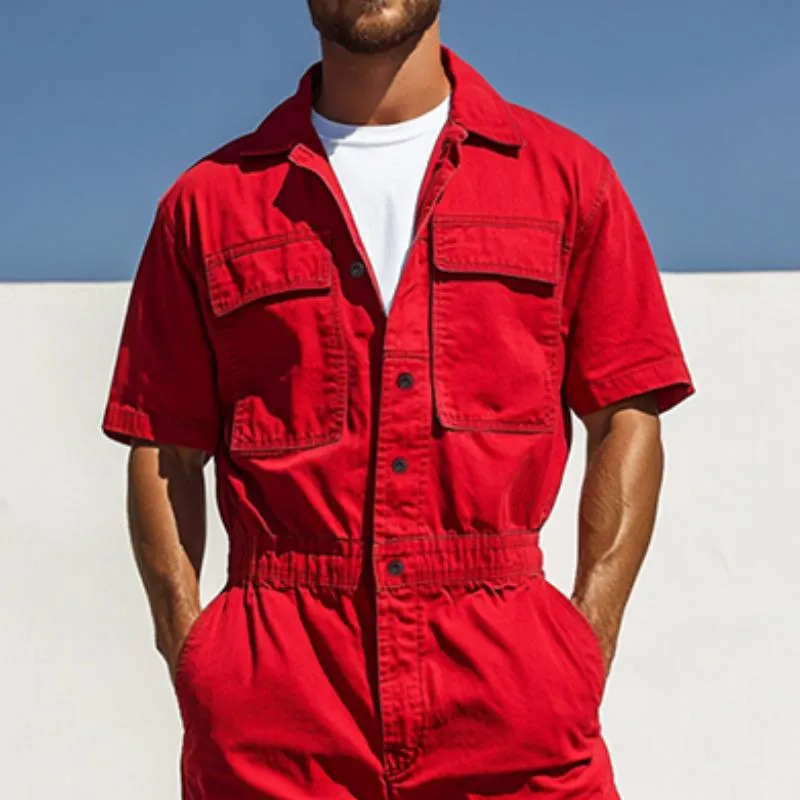 Men's Classic Casual Multi-Pocket Work Jumpsuit 25303170K sold by Manly product image thumbnail 3