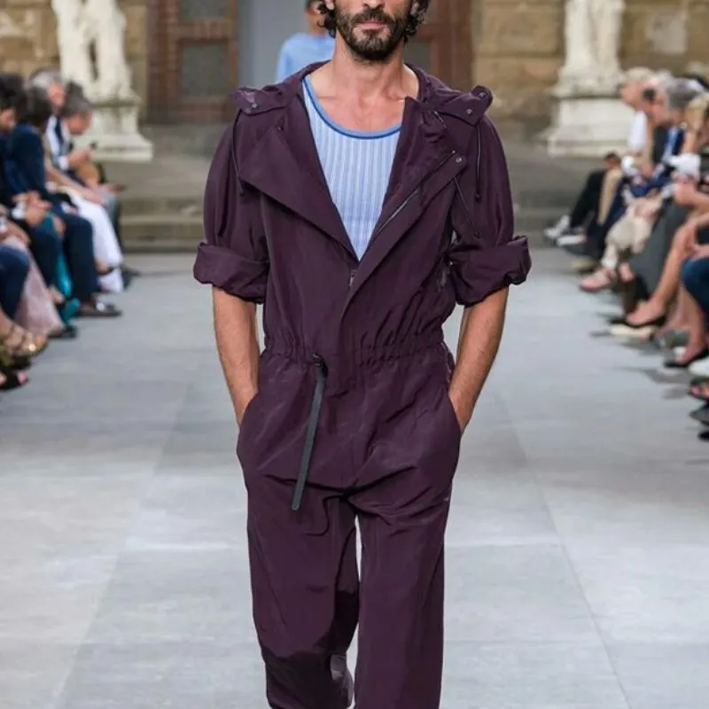Men's Casual Fashionable Hooded Workwear Jumpsuit 33325540K sold by Manly product image thumbnail 2