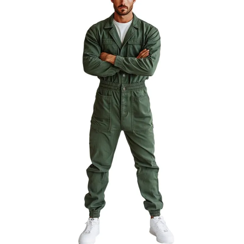 Men's Classic Casual Multi-Pocket Work Jumpsuit 91241406K sold by Manly