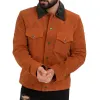 Men's Casual Suede Leather Lapel Single-breasted Slim-fit Jacket 64263645M sold by Manly
