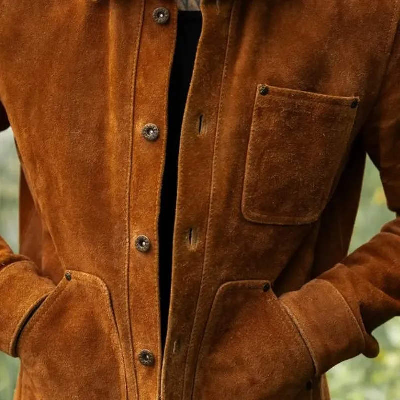 Men Fashion Suede Multi-Pocket Single Breasted Jacket 04937259Y sold by Manly product image thumbnail 5