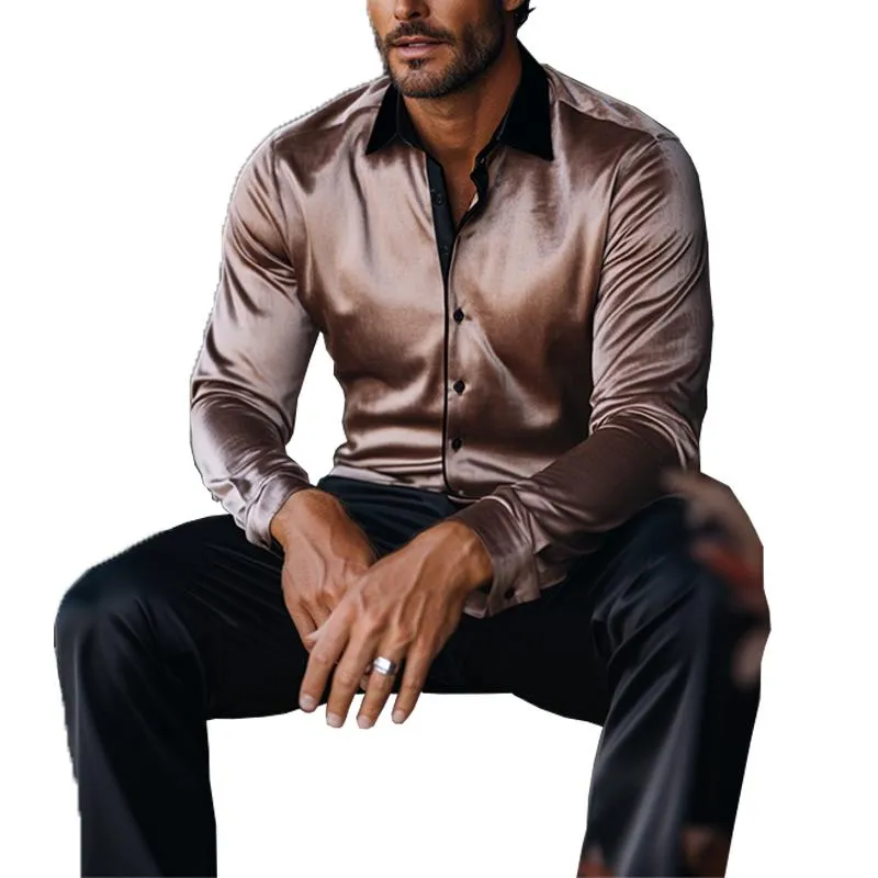 Men's Vintage Gentleman Velvet Long Sleeve Shirt 19870750K sold by Manly