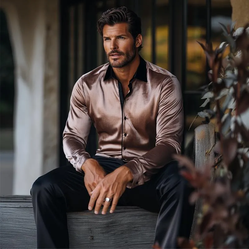 Men's Vintage Gentleman Velvet Long Sleeve Shirt 19870750K sold by Manly product image thumbnail 2