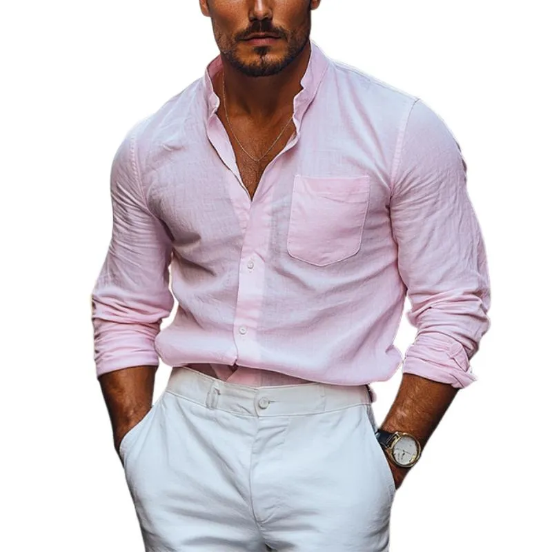 Men's Classic Casual Slim Fit Cotton Long Sleeve Shirt 22419904K sold by Manly