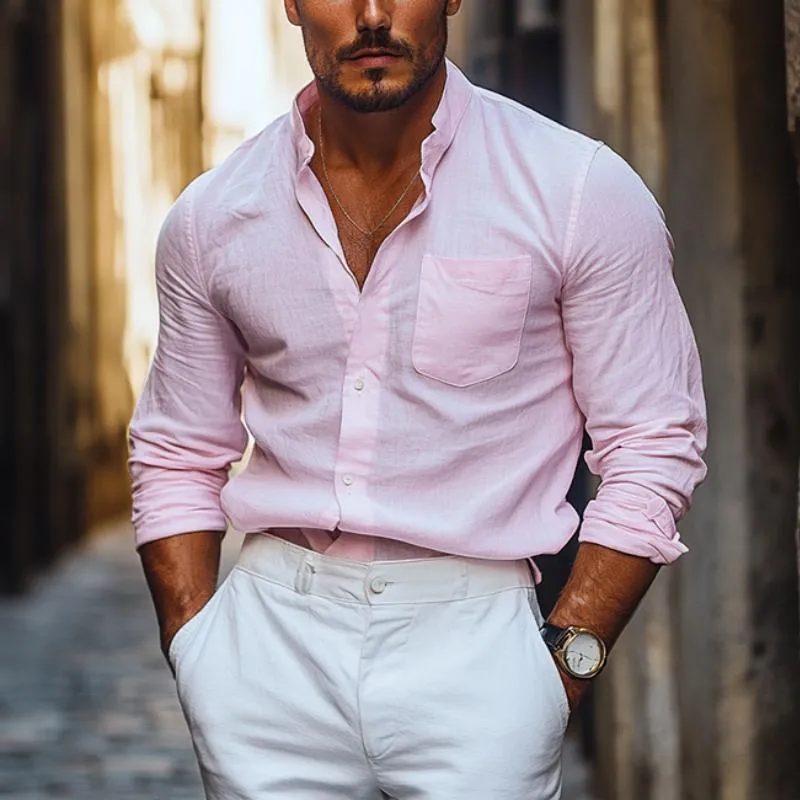 Men's Classic Casual Slim Fit Cotton Long Sleeve Shirt 22419904K sold by Manly product image thumbnail 2