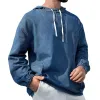Men's Casual Denim Long Sleeve Hoodie 83444535F sold by Manly