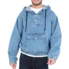Men's Loose Casual Denim Hoodie 67111545F sold by Manly