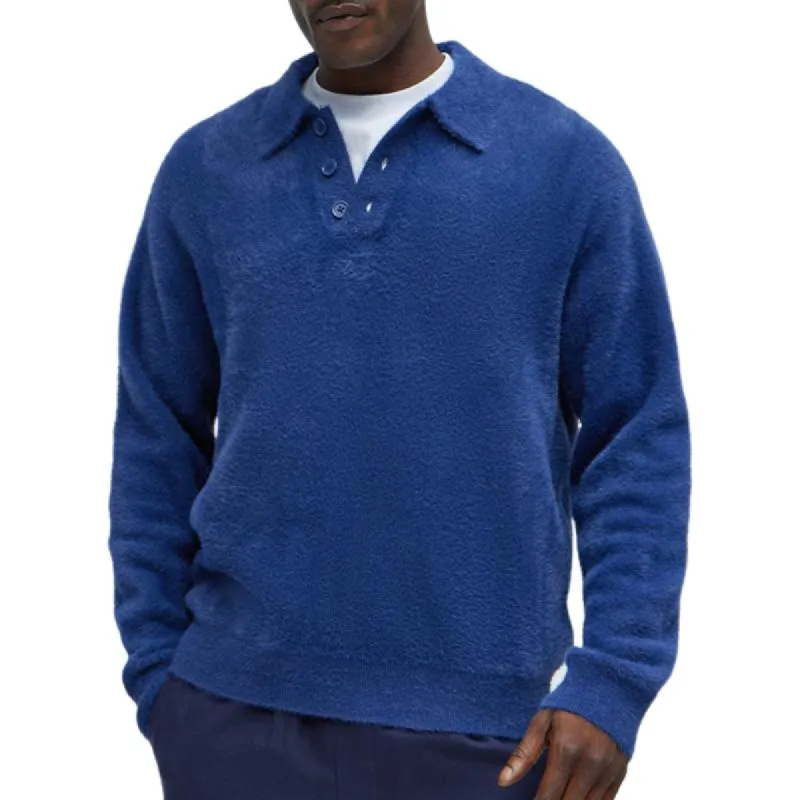 Men's Vintage Casual POLO Collar Mohair Sweater 32716757F sold by Manly