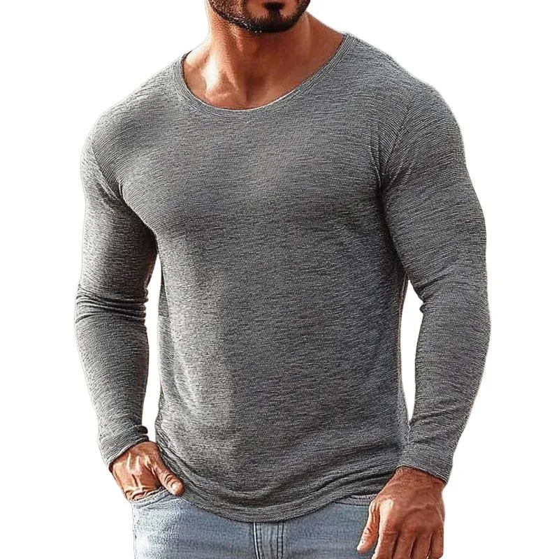 Men's Fashion Round Neck Long Sleeve Casual T-shirt 65562317Z sold by Manly