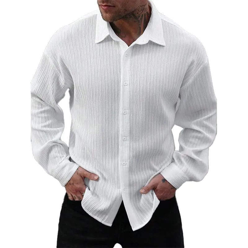 Men's Striped Textured Long Sleeve Shirt 83527530X sold by Manly