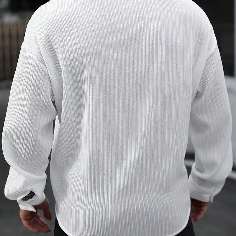 Men's Striped Textured Long Sleeve Shirt 83527530X sold by Manly product image thumbnail 3