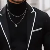 Men's Retro Casual Colorblock Single Breasted Blazer 85209182TO sold by Manly