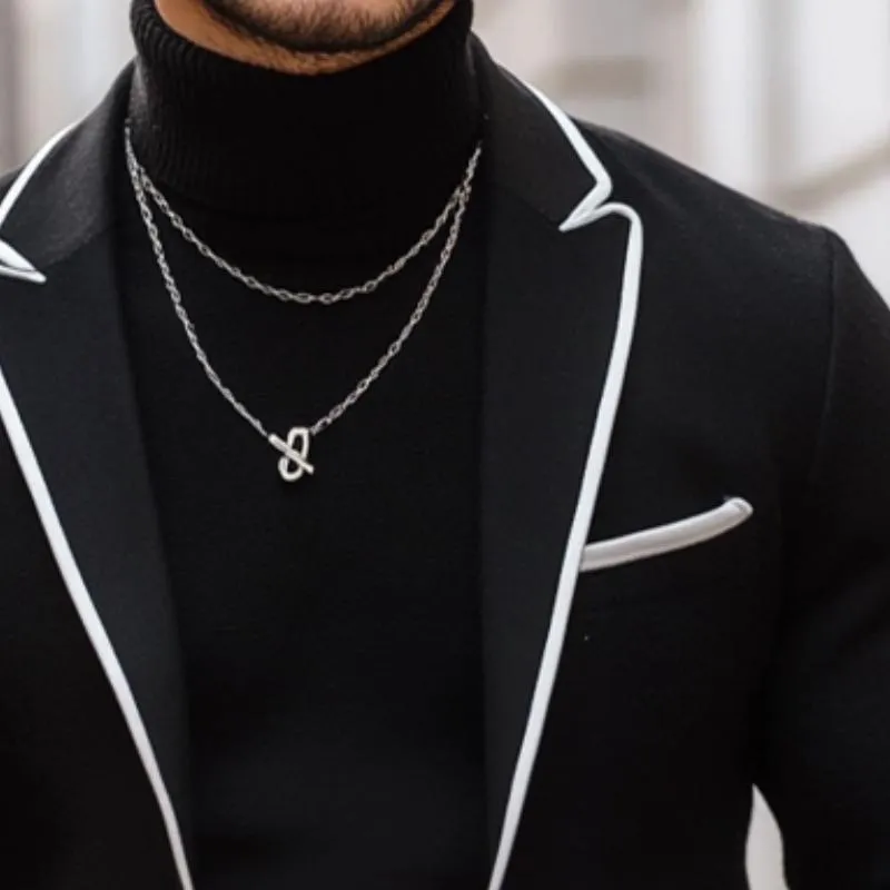 Men's Retro Casual Colorblock Single Breasted Blazer 85209182TO sold by Manly product image thumbnail 3