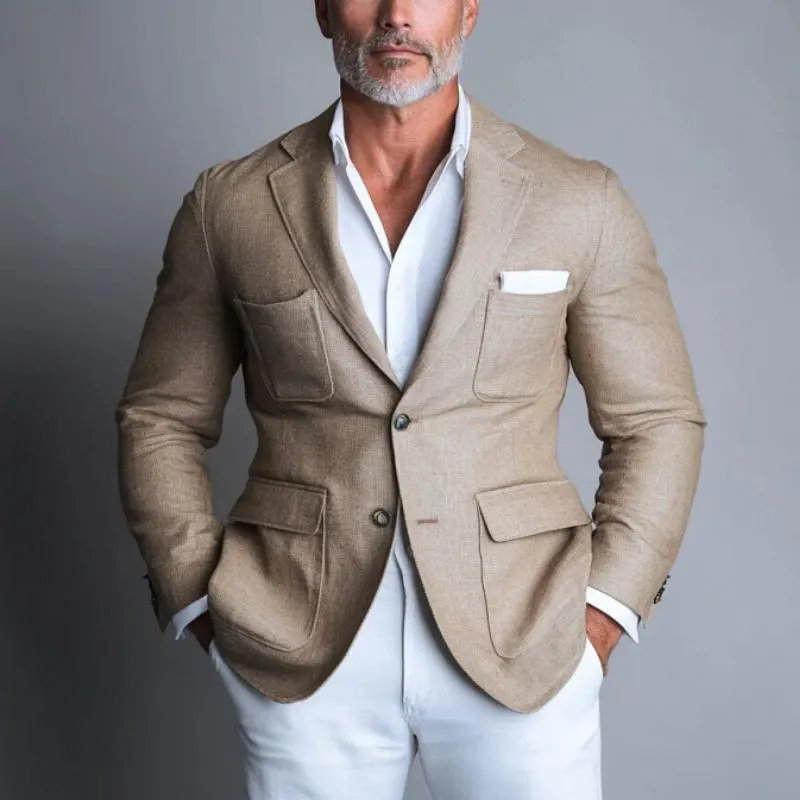 Men's Vintage Multi Pocket Lapel Single Breasted Blazer 17896536Y sold by Manly product image thumbnail 3