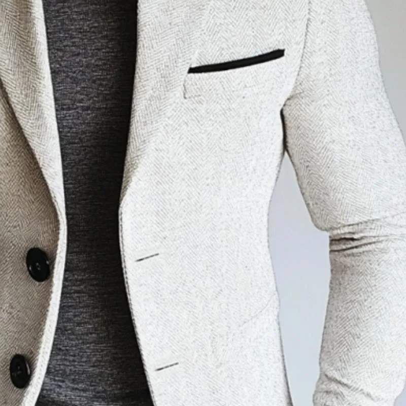 Men's Vintage Herringbone Single Breasted Lapel Blazer 26886505Y sold by Manly product image thumbnail 2