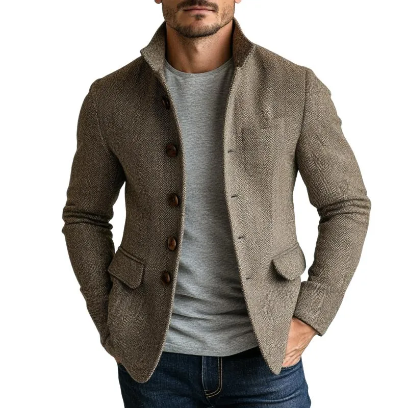 Mens Vintage Herringbone Single Breasted Jacket 49790693Y sold by Manly