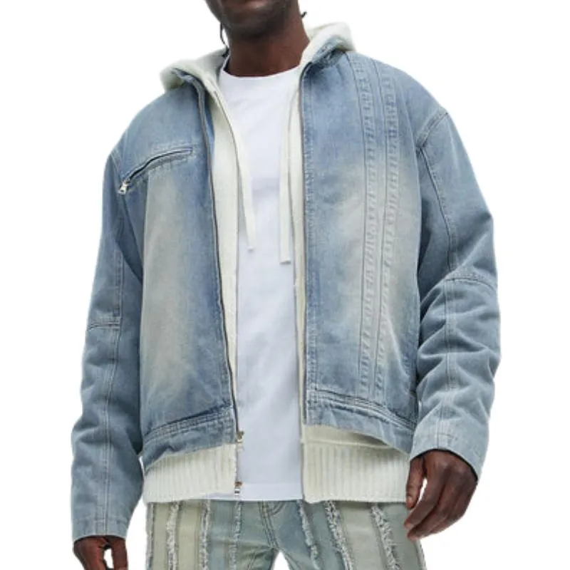 Men's Casual Stand Collar Denim Jacket 13308900F sold by Manly product image thumbnail 2