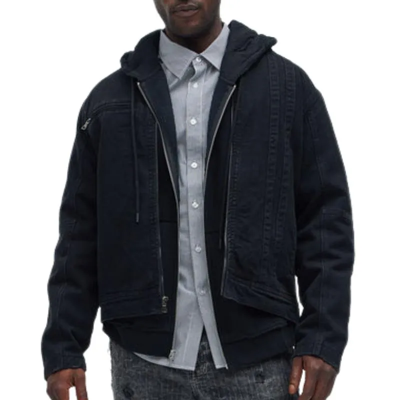 Men's Classic Stand Collar Denim Jacket 88686792F sold by Manly product image thumbnail 2