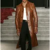 Men's Vintage Mid-length Lapel Croc-effect Leather Coat 35477830F sold by Manly