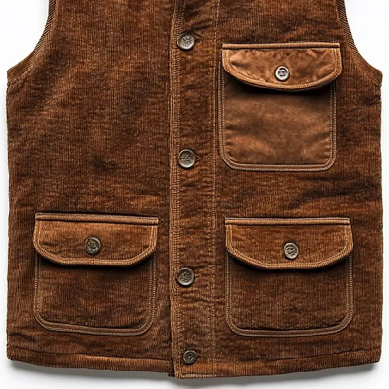 Men's Vintage Corduroy Lapel Vest 99355886U sold by Manly product image thumbnail 3