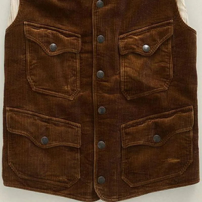 Men's Vintage Corduroy V-Neck Vest 63321834U sold by Manly product image thumbnail 3