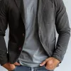 Men's Vintage Casual Cotton Lapel Single Breasted Blazer 79041341Y sold by Manly