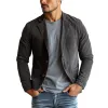 Men's Vintage Casual Cotton Lapel Single Breasted Blazer 79041341Y sold by Manly