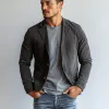 Men's Vintage Casual Cotton Lapel Single Breasted Blazer 79041341Y sold by Manly